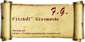 Fitzkó Giszmunda névjegykártya